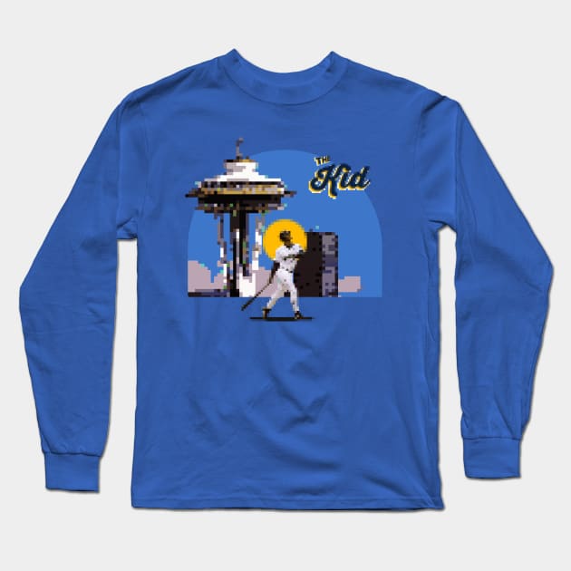 Ken Griffey Jr • The 16-Bit Kid Long Sleeve T-Shirt by When We Were Kids